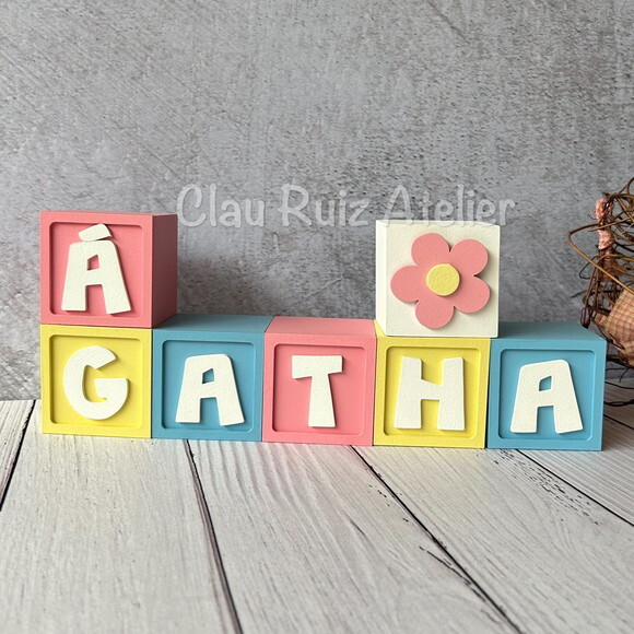 Candy Colors - Cubos 6x6 Decoração Bebê - Cubos Ts