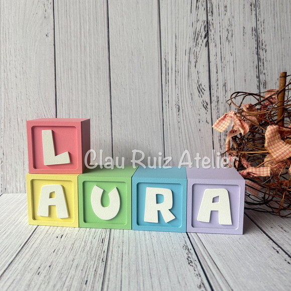 Candy Colors - Cubos 6x6 Decoração Bebê - Cubos Ts