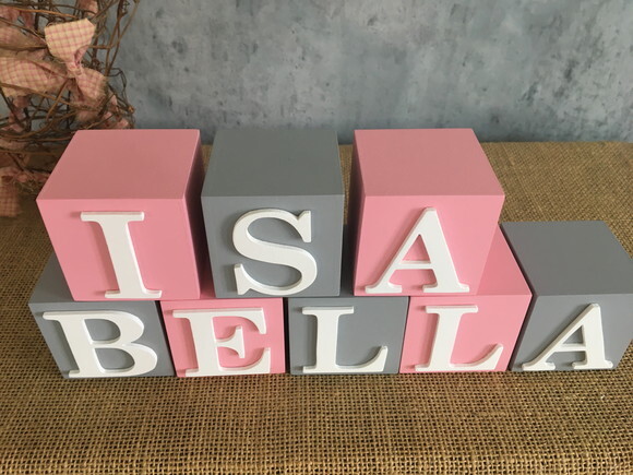 Cubos Decorativos Personalizados MDF Quarto de Bebê