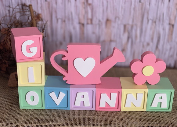 Candy Colors - Cubos 6x6cm + Regador + Flor