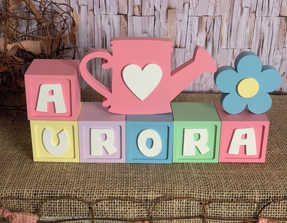 Candy Colors - Cubos 6x6cm + Regador + Flor