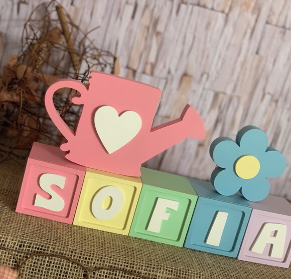 Candy Colors - Cubos 6x6cm + Regador + Flor