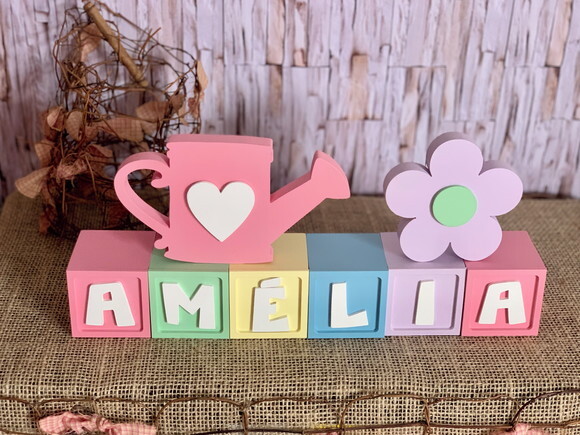 Candy Colors - Cubos 6x6cm + Regador + Flor