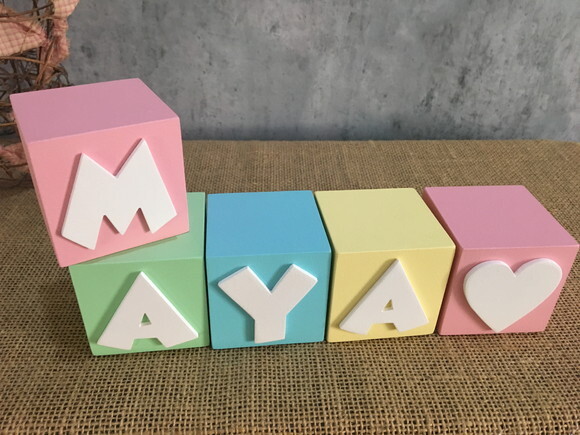 Candy Colors - Cubos 6x6cm Coração
