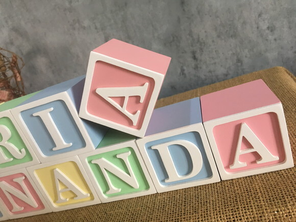 Candy Colors - Cubos 6x6cm Decoração Bebê