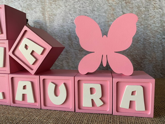 Candy Colors - Cubos 6x6cm Ts + Borboleta