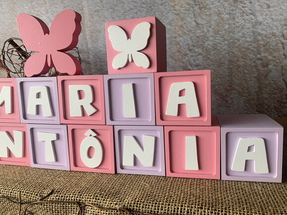 Candy Colors - Cubos 6x6cm Ts + Borboleta