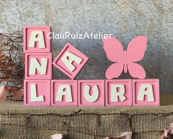Candy Colors - Cubos 6x6cm Ts + Borboleta