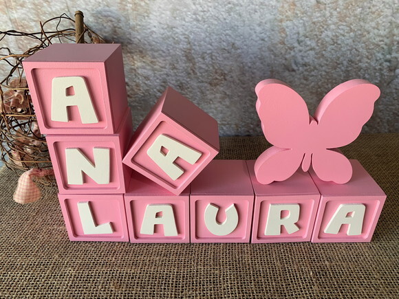 Candy Colors - Cubos 6x6cm Ts + Borboleta