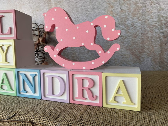 Candy Colors - Cubos 6x6cm Ts + Cavalinho De Balanço