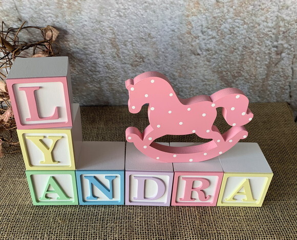 Candy Colors - Cubos 6x6cm Ts + Cavalinho De Balanço