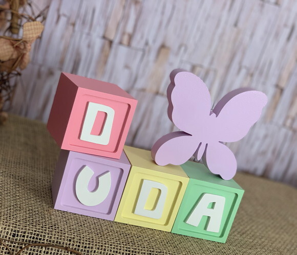 Candy Colors - Cubos 6x6cm Ts +borboleta