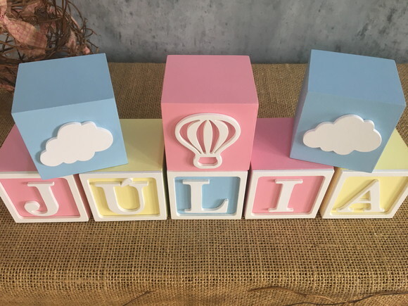 CANDY COLORS - Cubos 6x6cm TS NUVEM e BALÃO