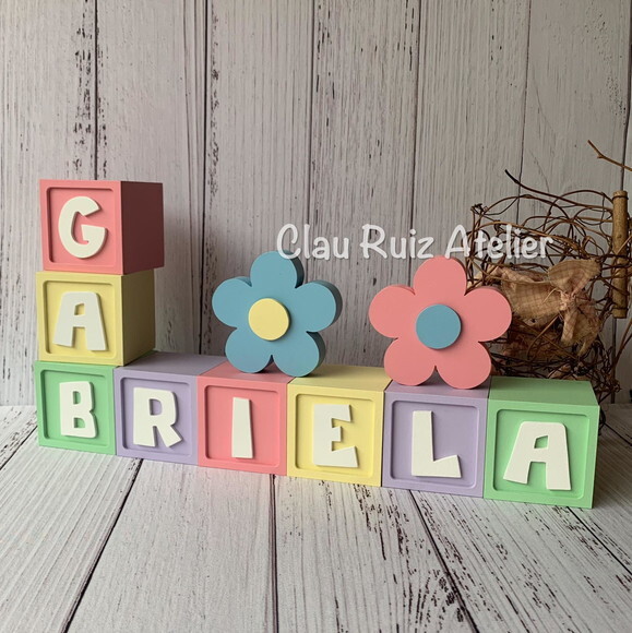 Candy Colors - Cubos 6x6cm Ts+ Dupla de Flor