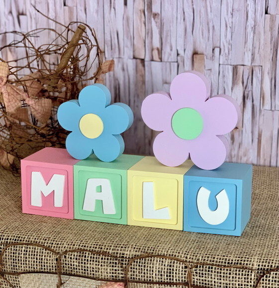 Candy Colors - Cubos 6x6cm Ts+ Dupla de Flor