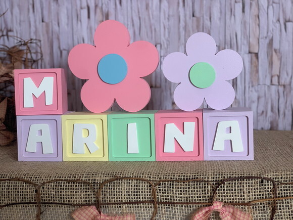 Candy Colors - Cubos 6x6cm Ts+ Dupla de Flor