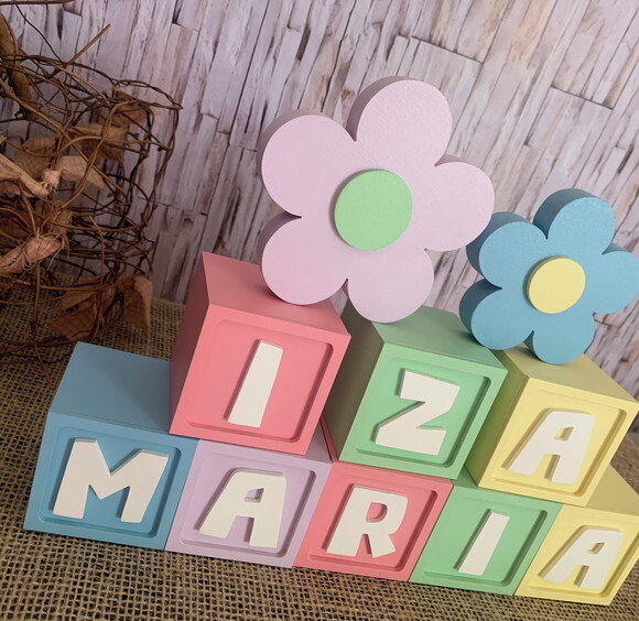 Candy Colors - Cubos 6x6cm Ts+ Dupla de Flor