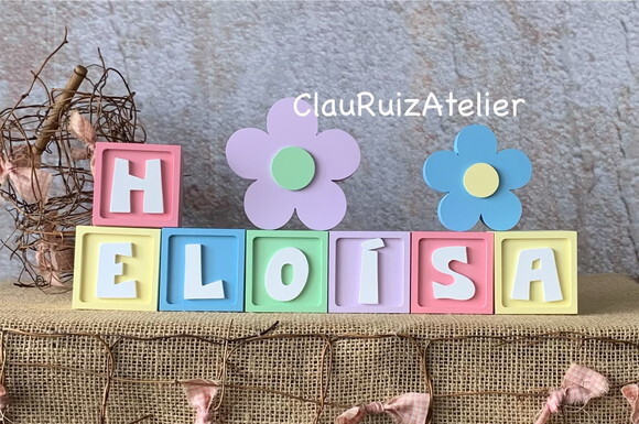 Candy Colors - Cubos 6x6cm Ts+ Dupla de Flor