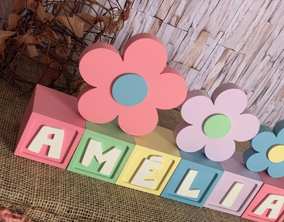Candy Colors - Cubos 6x6cm Ts+ Trio de Flor
