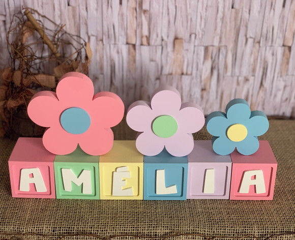 Candy Colors - Cubos 6x6cm Ts+ Trio de Flor