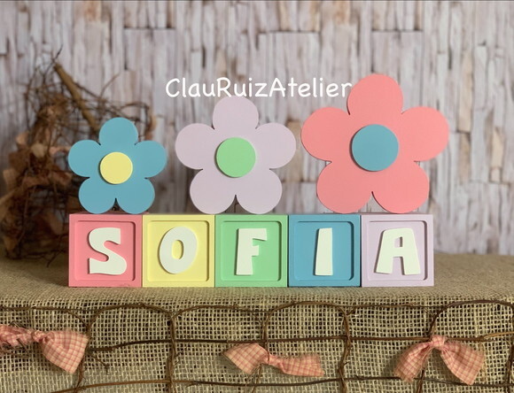 Candy Colors - Cubos 6x6cm Ts+ Trio de Flor