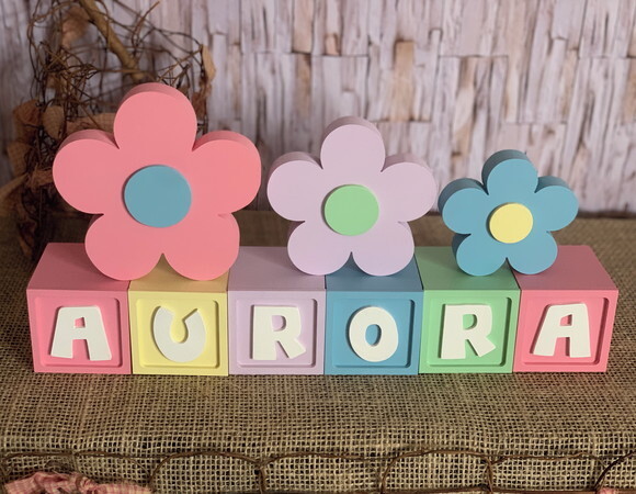 Candy Colors - Cubos 6x6cm Ts+ Trio de Flor