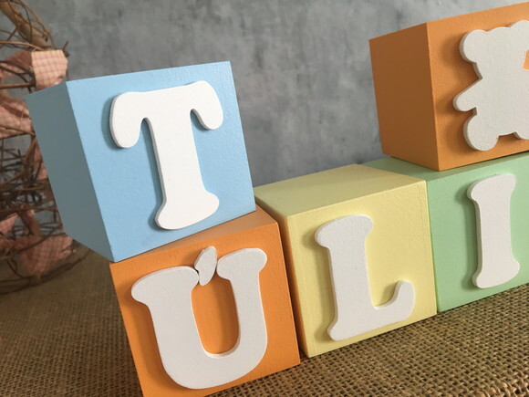 Cubos Decorativos MDF Personalizados Quarto de Bebê 6x6cm com Ur