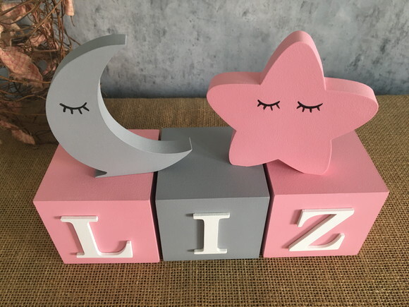 CANDY COLORS - Cubos 8X8 + SLEEPY BABY LUA E ESTRELA
