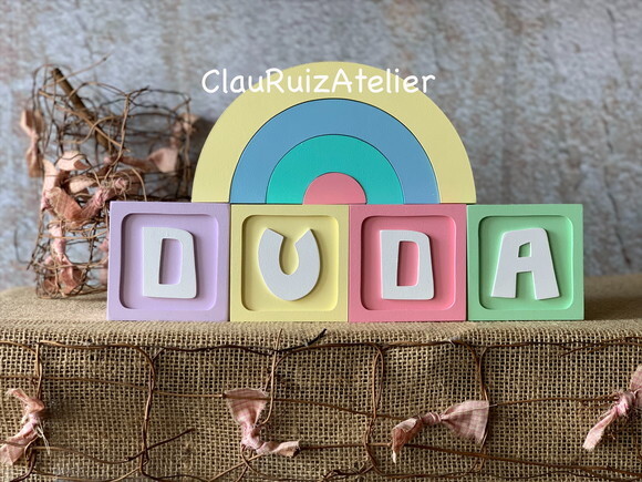 Candy Colors - Cubos 8x8cm + Arco Íris