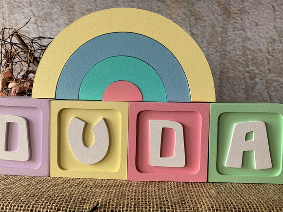Candy Colors - Cubos 8x8cm + Arco Íris