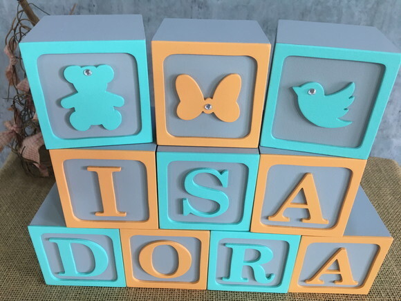 CANDY COLORS - Cubos 8x8cm URSO LAÇO PASSARINHO