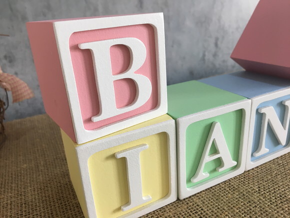 Candy Colors - Decoração Bebê - Cubos 6x6cm Ts