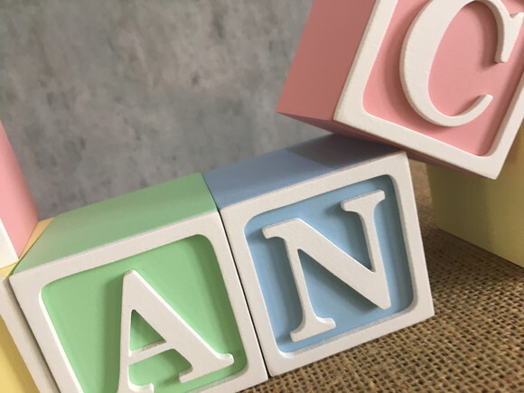 Candy Colors - Decoração Bebê - Cubos 6x6cm Ts