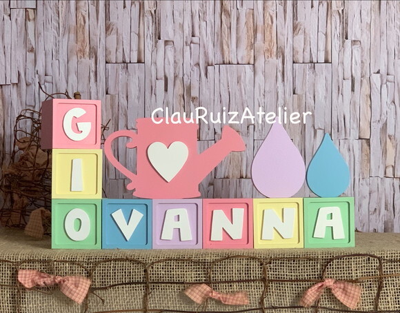 Candy Colors Cubos 6x6cm + Regador + Gotinhas Chuva de Amor