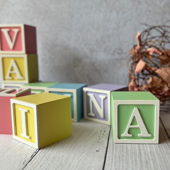 Cavalinho de Balanço + Cubos 6x6cm Ts Decoração Bebê