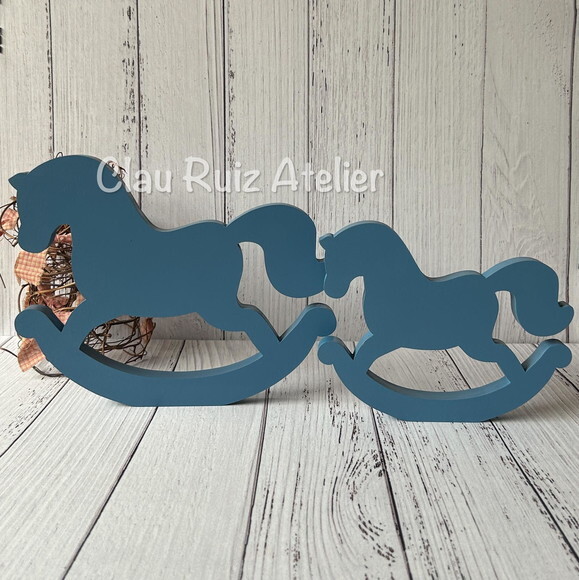 Cavalinhos de Balanço - Decoração Bebê 20cm e 15cm