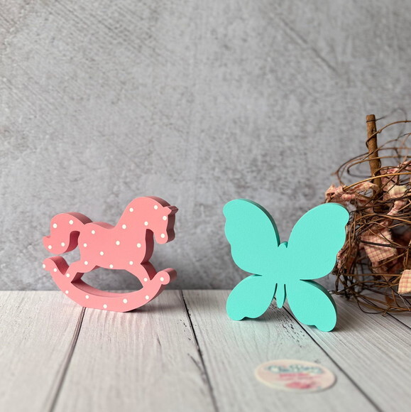 Cavalinhos de Balanço + Borboleta - Decoração Bebê