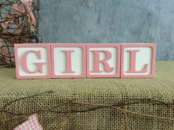 Chá de Revelação cubos 6x6cm GIRL