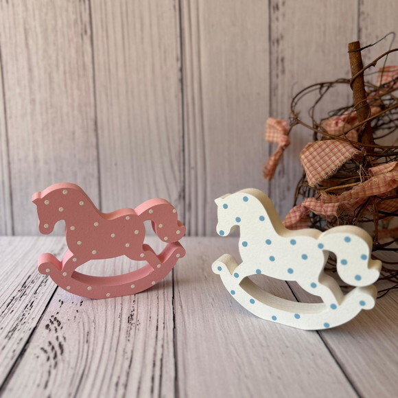 Chá Revelação - Decoração Bebê Dupla de Cavalinhos 8cm