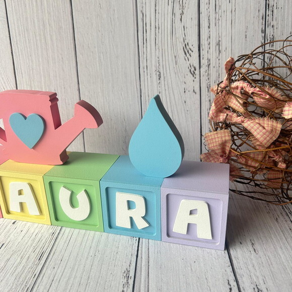 Chuva de Amor Candy 6cm + Regador e Pingo Decoração Bebê