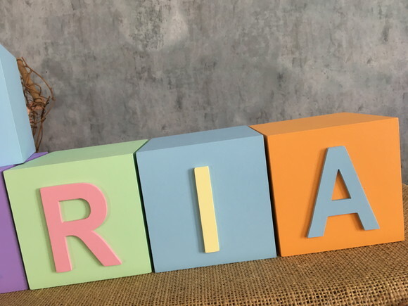 Cubos 10x10cm Linha Collors - Decoração Bebê