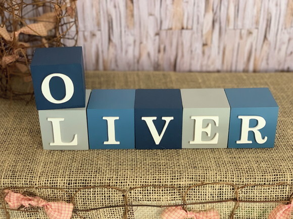 Cubos 6x6cm - Decoração Bebê Enfeite de Maternidade