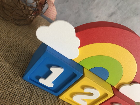 Cubos 6x6cm + Arco Íris Chuva de Amor