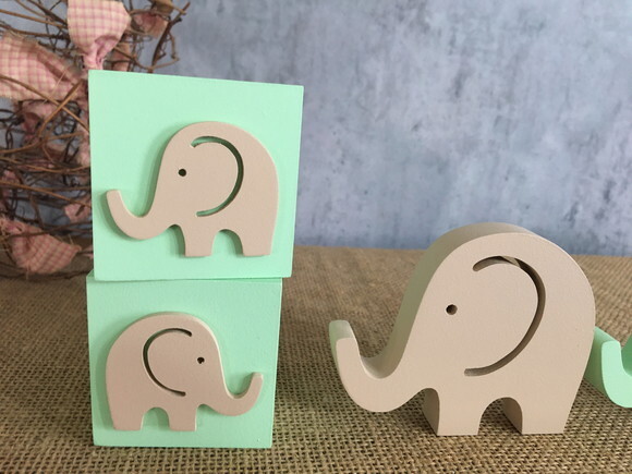 Cubos 6x6cm + Dupla de Elefantinhos