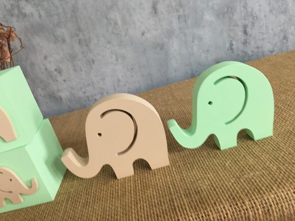 Cubos 6x6cm + Dupla de Elefantinhos