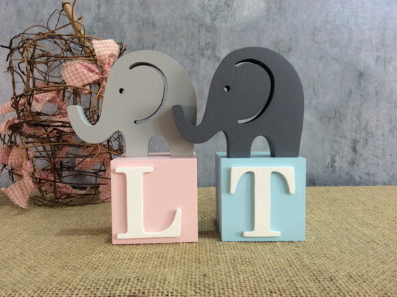 Cubos 6x6cm + Elefante Chá De Revelação
