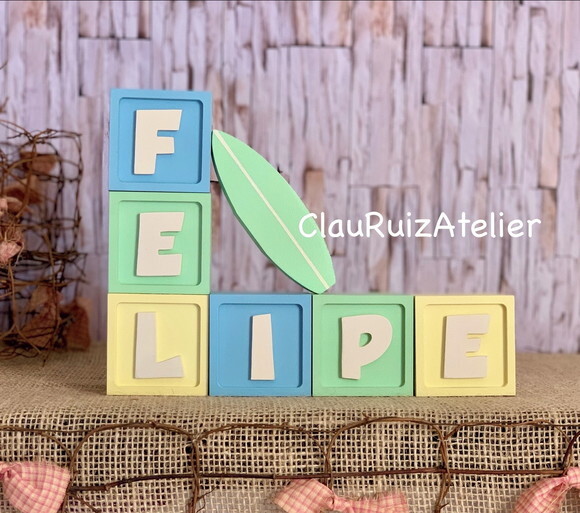 Cubos 6x6cm + Prancha de Surf