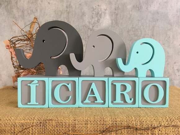 Cubos 6x6cm + Trio de Elefantinhos