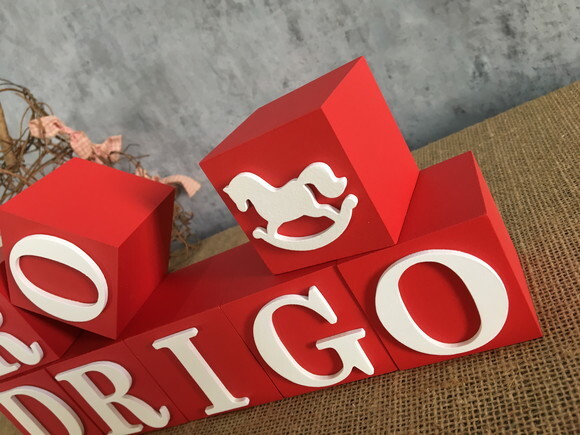 Cubos 6x6cm Cavalinho de Balanço