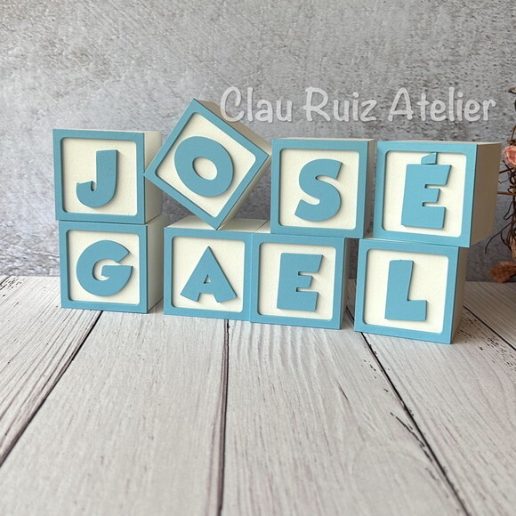 Cubos 6x6cm Ggg Ts - Decoração Bebê